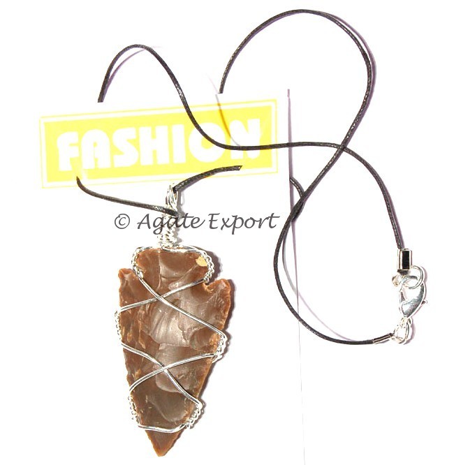 Arrowheads Hand Made Wrap Necklace Wholesale - Buy Bulk Arrowheads Products (A-Necklace-016)