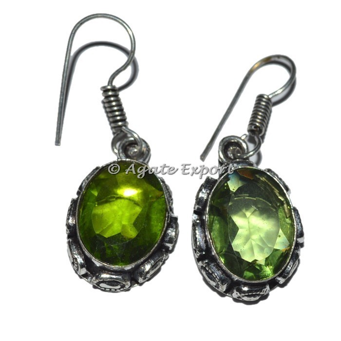 Lemon Quartz Imitation earrings Wholesale - Buy Bulk Healing Stone Jewellery (H-Earring-084)