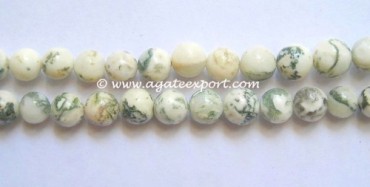 Tree Agate Round Beads