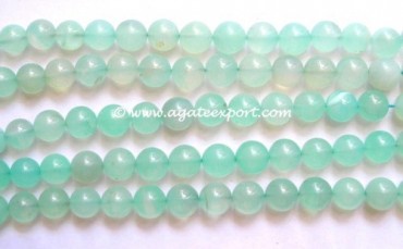 Aqua Onyx Round Beads
