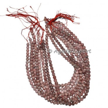 Rhodochrosite Beads Line