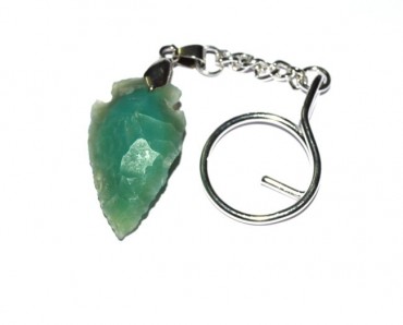 Green Onyx Arrowheads Keyring