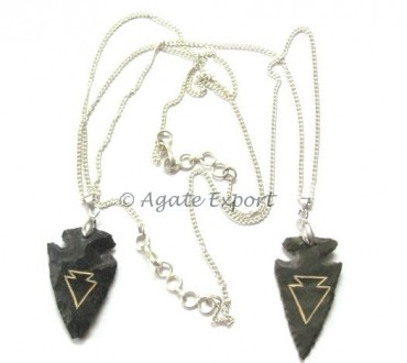Arrowheads Necklace Hook With Arrow Carved.