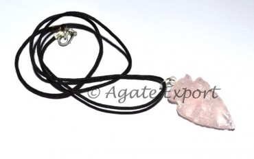 Rose Quartz Arrowheads Necklace