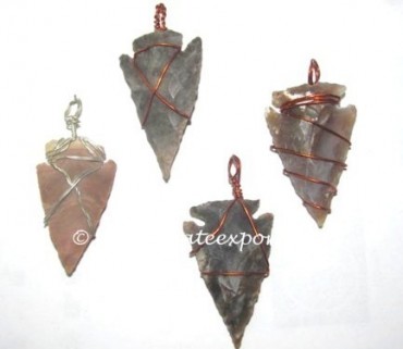 Wire Wrap Arrowheads Pendants.