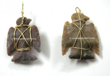Eagle Arrowheads Wire Wrap Pendants
