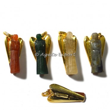 Assorted Gemstone Angel Pendants