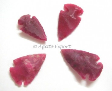 Ruby Dyed Colorful Small Arrowheads.