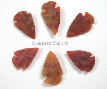 Orange Dyed Colorful Arrowheads.