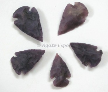 Amethyst Color Dyed Arrowheads.