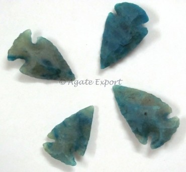 Blue Dyed Colorful Small Arrowheads.