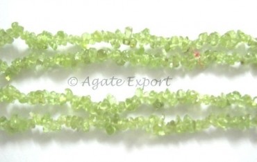 Peridot Chips Beads Strand