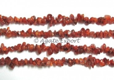 Carnelian Chips Beads Strand