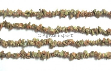 Unakite Chips Beads Strand