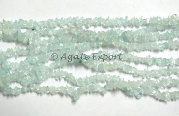 Aquamarine Chips Beads Strand