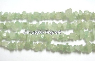 Green Jade Chips Beads Strand