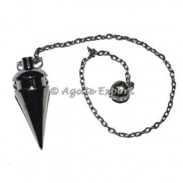 Carved Black Metal Pendulums