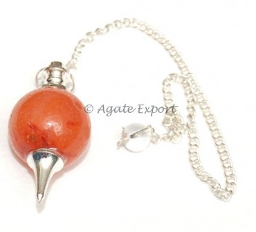 Red Carnelian Spheres Pendulums
