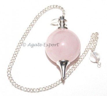 Rose Quartz Ball Pendulum