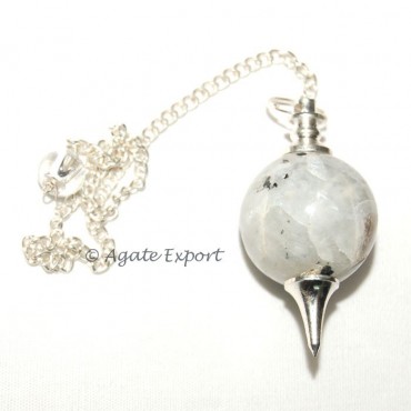 Rainbow Moonstone Ball Pendulums