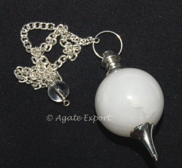 White Agate Sphere Pendulum