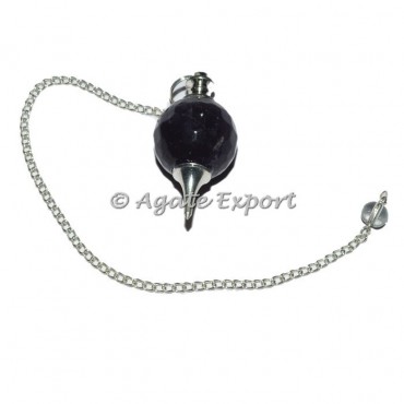 Amethyst Faceted Ball Pendulums