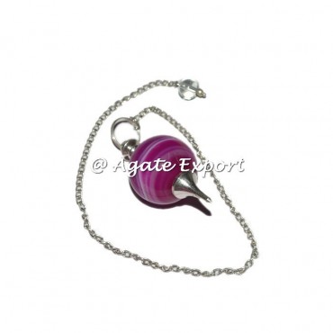 Pink Onyx Ball Pendulums