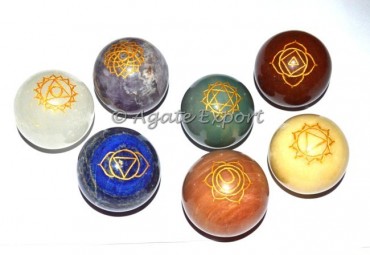 Chakra Stone Sphere Set