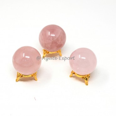 Rose Quartz Spheres.