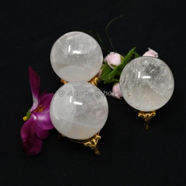Crystal Quartz Spheres.
