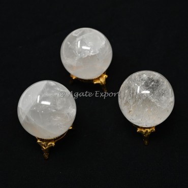 Crystal Quartz Spheres.