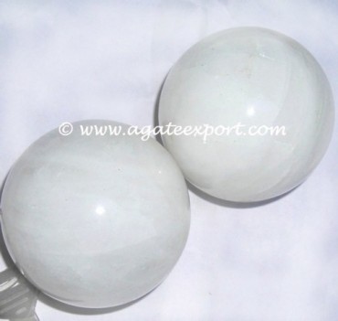 White Agate Spheres.