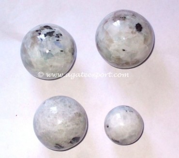 Rainbow Moonstone Spheres.