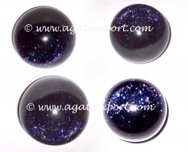 Blue Goldstone Spheres.