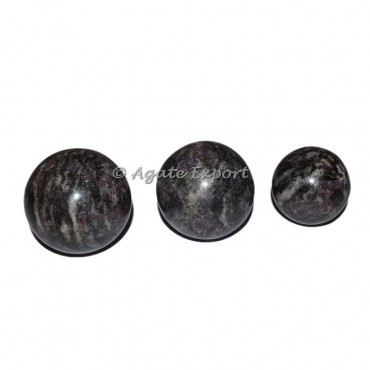 Ruby Tourmaline Spheres