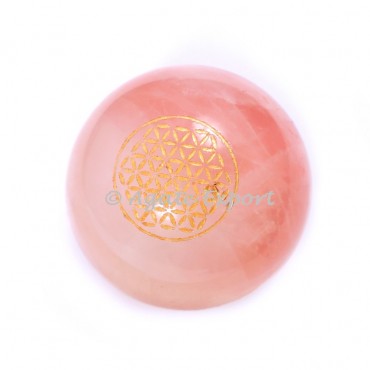 Rose Quartz Flower of life Spheres