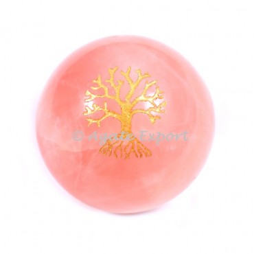 Rose Quartz Tree of life Spheres