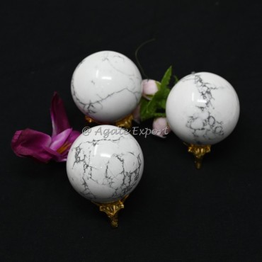 White Howlite Spheres