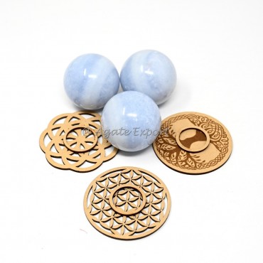 Blue Calcite Spheres