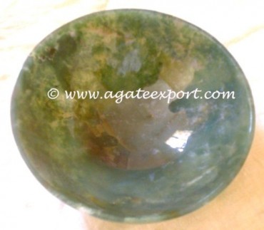 Moss Agate Bowl 3 Inch Size