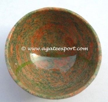 Unakite Stone Bowl 50-55 mm