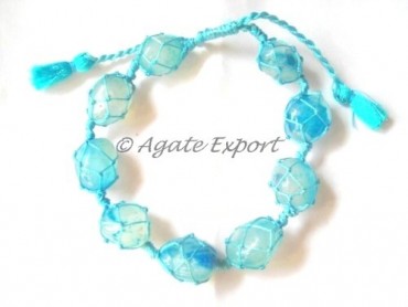 Light Blue Onyx Tumbled Bracelets