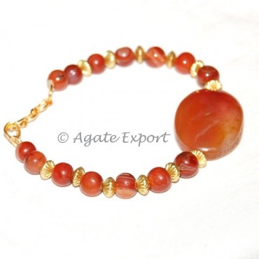 Red Agate Oval Bracelets