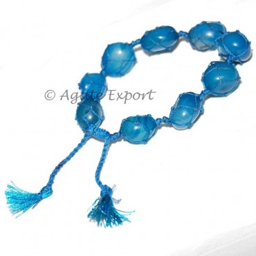 Blue Agate Tumbled Bracelets