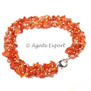 Red Carnelian Chips Bracelets
