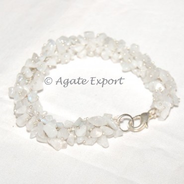 Rainbow Moonstone Chips Bracelets