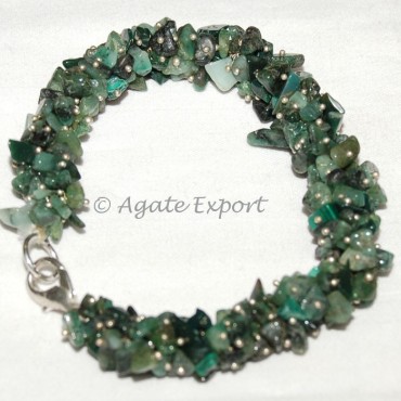 Green Jade Chips Bracelets