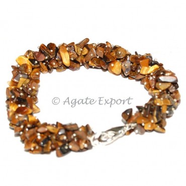 Tiger Eye Chips Bracelets