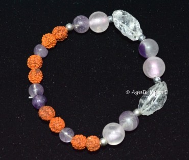 Crystal with Rudraksha Bracelets