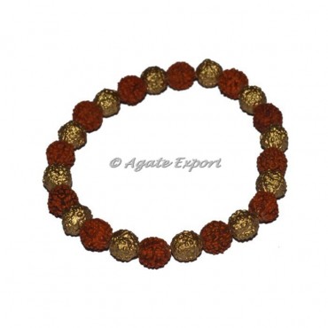 Healing Brass With Rudraksha Bracelets
